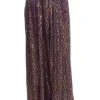 Les Suites Purple & Gold Printed Maxi Skirt