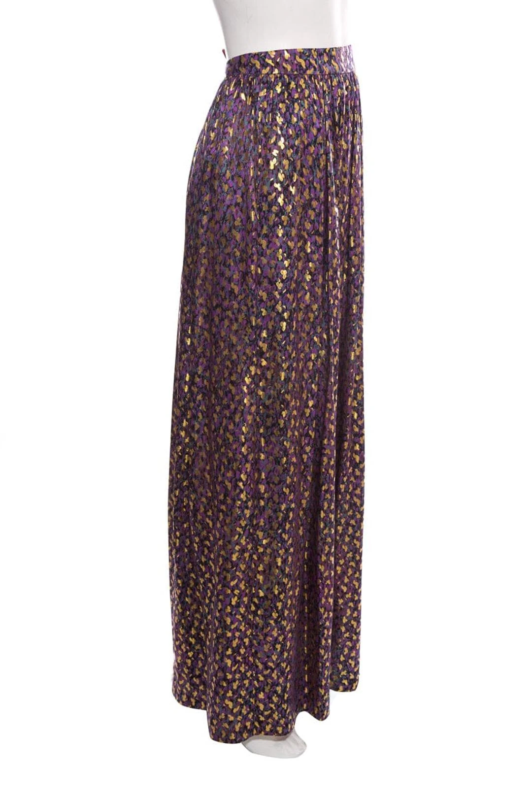 Les Suites Purple & Gold Printed Maxi Skirt 4 Les Suites Purple & Gold Printed Maxi Skirt - Image 2