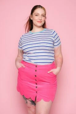 Unique Vintage Corduroy Mini Skirt - Plus -Layer Outfit 38815470158070 5