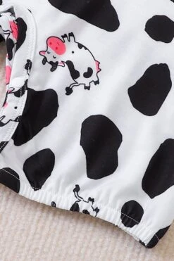 2PCS Cute Cow Printed Baby Jumpsuit Set 11 2PCS Cute Cow Printed Baby Jumpsuit Set -Layer Outfit 38844337389788 5