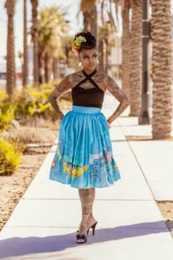 New Orleans Border Print Skirt