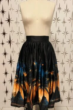 Mayan Jungle Border Print Skirt