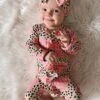 2PCS Daddy’s Girl Letter Spot Printed Baby Jumpsuit -Layer Outfit 38923325407452 1