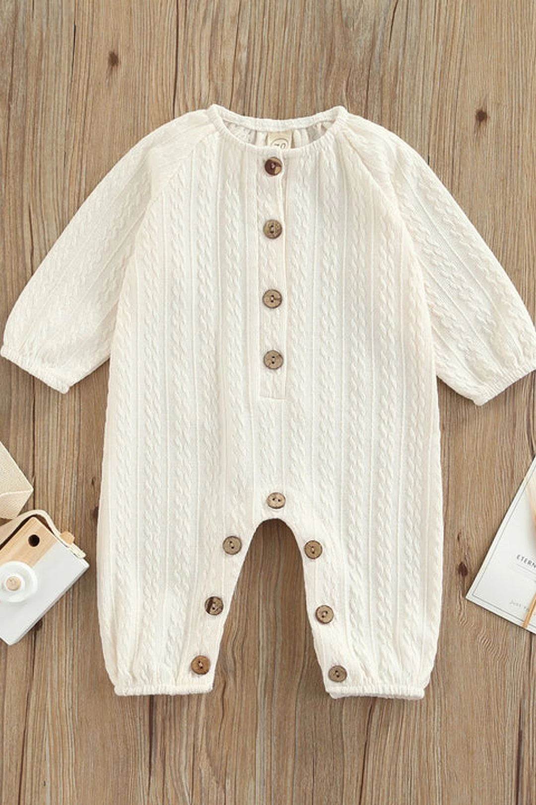 Lovely Solid Color Baby Long Sleeve Jumpsuit 4 Lovely Solid Color Baby Long Sleeve Jumpsuit - Image 2