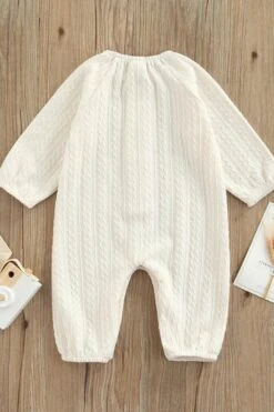 Lovely Solid Color Baby Long Sleeve Jumpsuit 9 Lovely Solid Color Baby Long Sleeve Jumpsuit -Layer Outfit 38967301243100 3