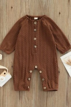 Lovely Solid Color Baby Long Sleeve Jumpsuit 10 Lovely Solid Color Baby Long Sleeve Jumpsuit -Layer Outfit 38967302684892 4