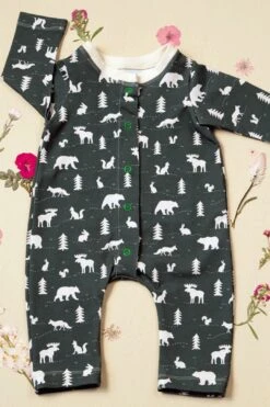 Cute Cartoon Animals Printed Baby Jumpsuit