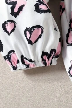 2PCS Lovely Bowknot Heart Printed Baby Sleeveless Jumpsuit -Layer Outfit 38988166660316 6