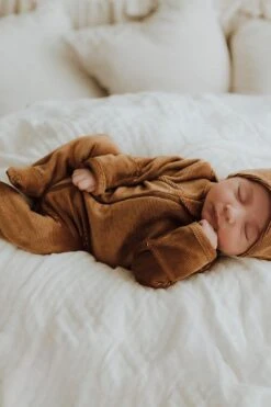 2PCS Cute Solid Color Corduroy Baby Long Sleeve Jumpsuit -Layer Outfit 38994093277404 3