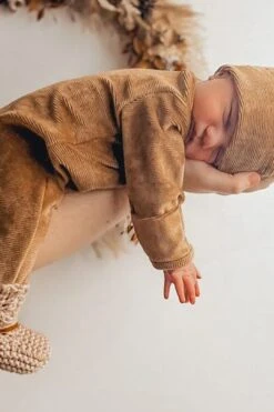 2PCS Cute Solid Color Corduroy Baby Long Sleeve Jumpsuit -Layer Outfit 38994093834460 5
