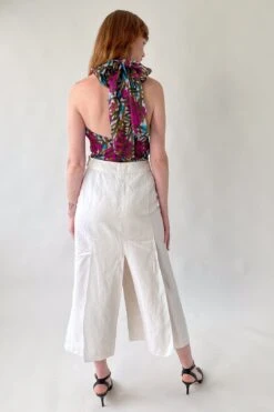 Vintage Chanel 1999 Linen Skirt -Layer Outfit 39066687209708 3