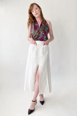 Vintage Chanel 1999 Linen Skirt