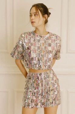 The Diamond Rainbow Top + Mini Skirt Set - Sold Separately -Layer Outfit 39114736369881 6