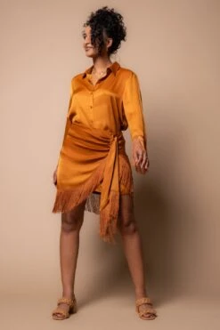 Steve Madden Inessa Fringe Skirt -Layer Outfit 39120944496886 3