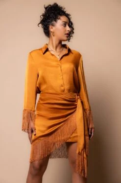 Steve Madden Inessa Fringe Skirt -Layer Outfit 39120944857334 4