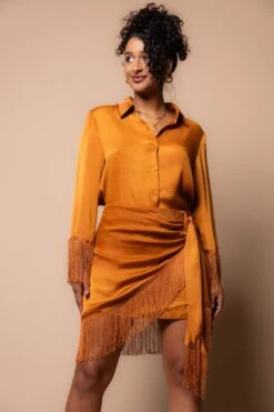 Steve Madden Inessa Fringe Skirt -Layer Outfit 39120944890102 5