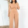 EXCUSE ME MISS JUMPSUIT (TAUPE BROWN) -Layer Outfit 39203706011886 1