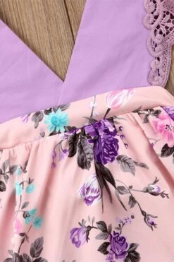 Girl Baby Girl Purple Matching Dress Jumpsuit -Layer Outfit 3929004965931 5