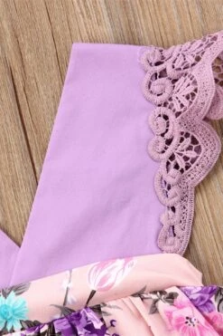 Girl Baby Girl Purple Matching Dress Jumpsuit -Layer Outfit 3929004998699 6