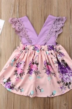 Girl Baby Girl Purple Matching Dress Jumpsuit -Layer Outfit 3929005064235 10