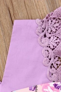 Girl Baby Girl Purple Matching Dress Jumpsuit -Layer Outfit 3929005162539 11