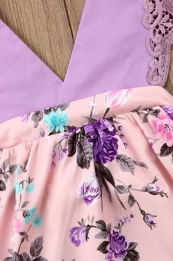 Girl Baby Girl Purple Matching Dress Jumpsuit -Layer Outfit 3929005424683 12