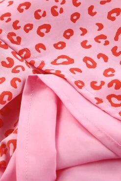 Leopard Drawstring Waist Frill Trim Tiered Skirt 14 Leopard Drawstring Waist Frill Trim Tiered Skirt -Layer Outfit 39368091205850 4