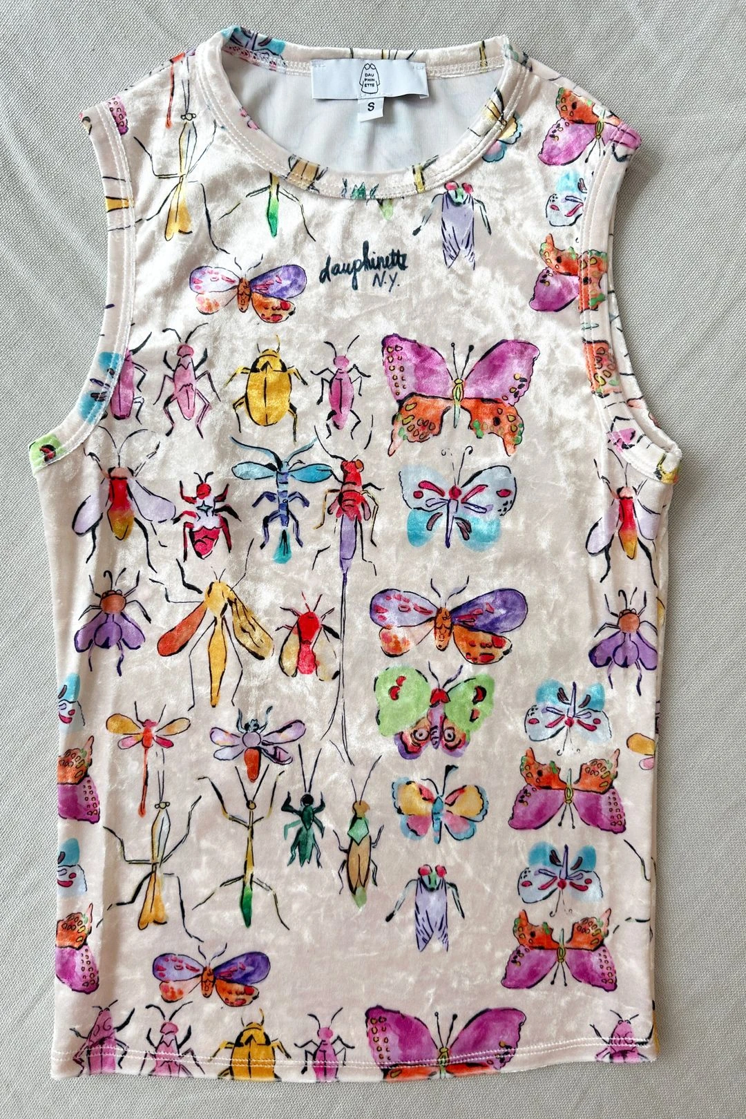 Olive Tank In Bug Day Velvet 3 Olive Tank In Bug Day Velvet