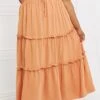 Summer Days Ruffled Maxi Skirt In Butter Orange -Layer Outfit 39482360856794 1