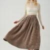 DAISY 03 | Chocolate LINEN SKIRT