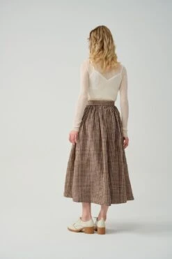 DAISY 03 | Chocolate LINEN SKIRT -Layer Outfit 39607679025406 7