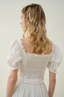 Nellie 21 | Linen Skirt With Lace -Layer Outfit 39607694164222 8