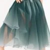 WOMEN'S MANON EMERALD OMBRE CHIFFON SKIRT <br>READY TO SHIP -Layer Outfit 39639453040835 1