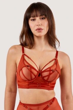 Playful Promises Eddie Rust Crossover Wrap Bra 32-44 A-H -Layer Outfit 39687330136216 7