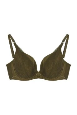 PPDD0030 Deja Day Sophia Olive Plunge Push Up Bra 32B -Layer Outfit 39777430765720 3