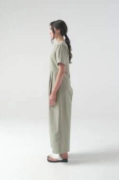 Milou Jumpsuit In Sage 11 Milou Jumpsuit In Sage -Layer Outfit 39859388350706 4