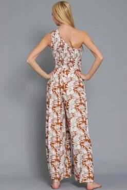 One Shoulder Ginger White Pant Jumpsuit 15 One Shoulder Ginger White Pant Jumpsuit -Layer Outfit 39860966752485 5