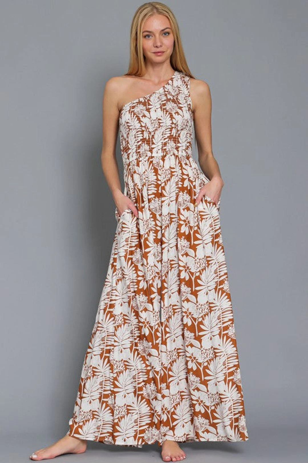 One Shoulder Ginger White Pant Jumpsuit 11 One Shoulder Ginger White Pant Jumpsuit - Image 9