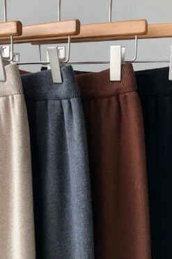 [Korean Style] Cinched Waist Frayed Hem Winter Long Skirt W/ Back Slit -Layer Outfit 39971971236146 17