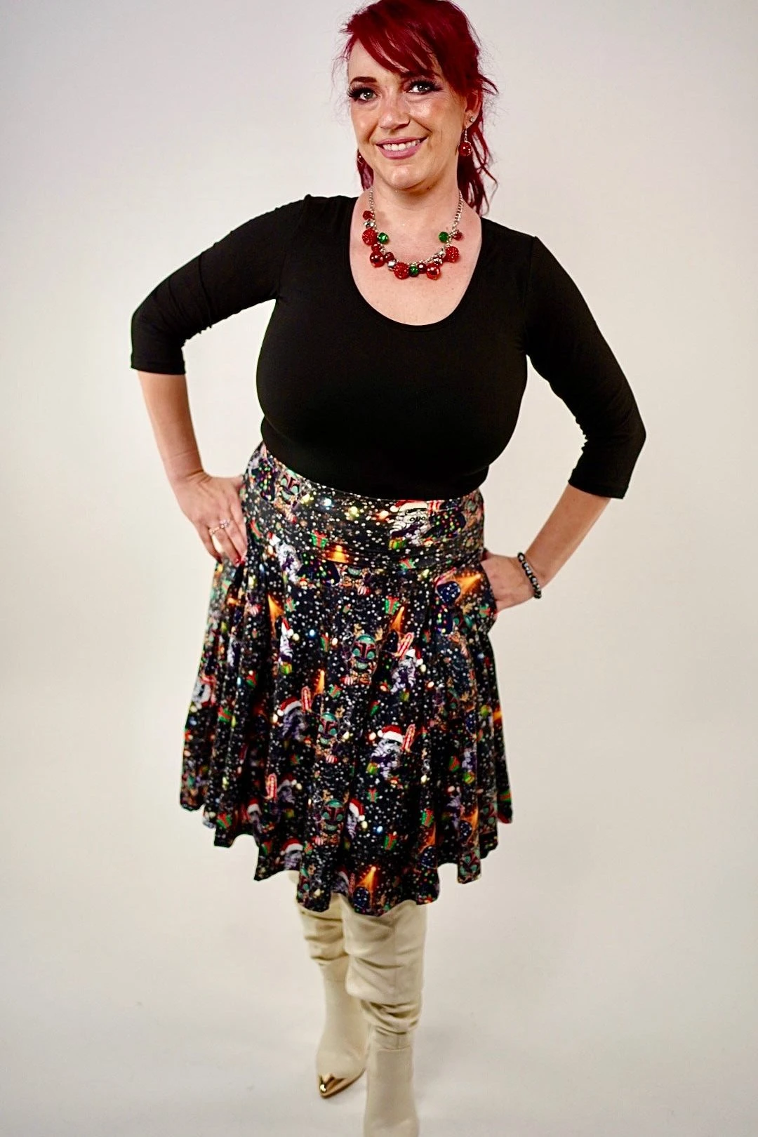 Empire Christmas Swing Skirt With Pockets 5 Empire Christmas Swing Skirt With Pockets - Image 3