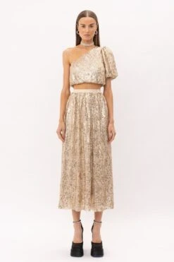 The Gianna Sequin Midi Skirt -Layer Outfit 40038170263769 5