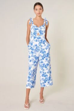 Antoinette Blue Floral Sunday Jumpsuit -Layer Outfit 40098791719137 3