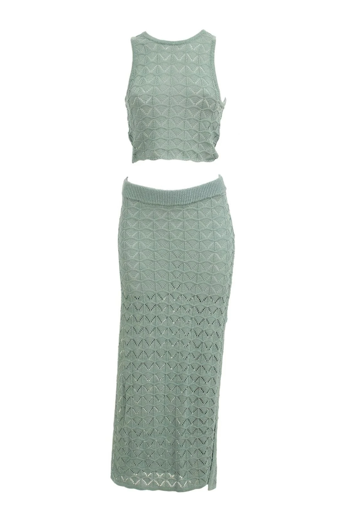 Rhythm Marketta Knit Midi Skirt In Teal 4 Rhythm Marketta Knit Midi Skirt In Teal - Image 2