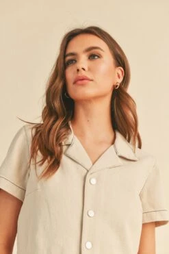 The Brenna Contrast Stitch Top + Skirt Set - Sold Separately -Layer Outfit 40461677035737 10