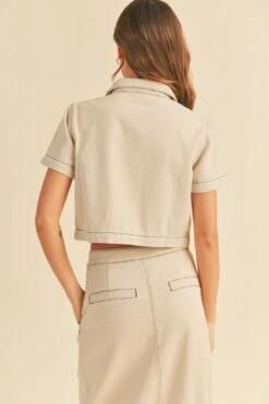 The Brenna Contrast Stitch Top + Skirt Set - Sold Separately -Layer Outfit 40461677461721 9