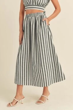 The Positano Crop Top + Midi Skirt Set - Sold Separately -Layer Outfit 40555971608793 6