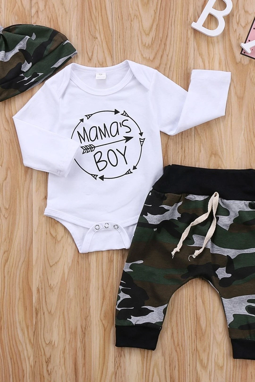 Baby Boy Jumpsuit Set Mama's Boy 8 Baby Boy Jumpsuit Set Mama's Boy - Image 6