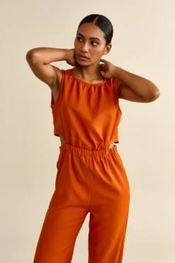 Bellerose Papaye Jumpsuit - Flame -Layer Outfit 40782656799040 2