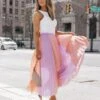 Mina Lavender Color Block Pleated Skirt 1 Mina Lavender Color Block Pleated Skirt -Layer Outfit 40935987773742 1