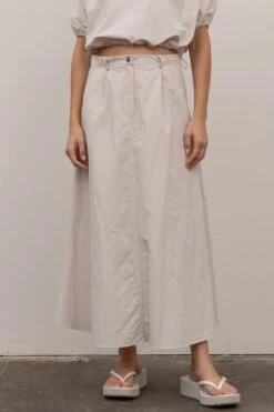 A-LINE MIDI SKIRT